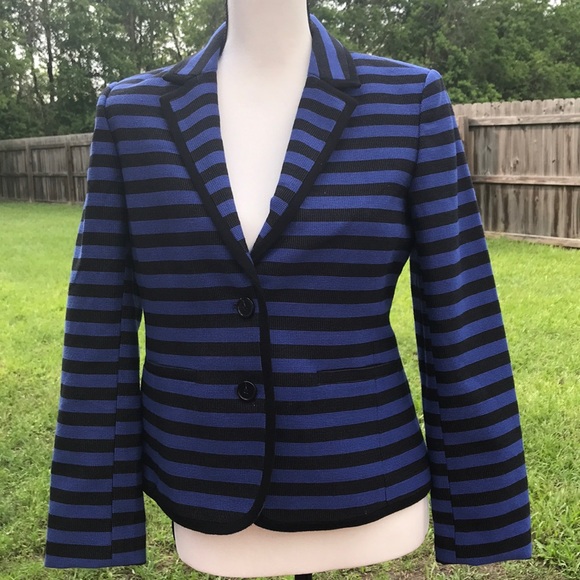 LOFT Jackets & Blazers - Ann Taylor LOFT black blue blazer jacket size 4